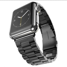 Load image into Gallery viewer, Stainless Steel Strap for Apple Watch Band 38mm - 40mm Metal Links Bracelet Smart Watch Strap - Black_0
